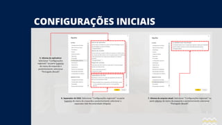 CONFIGURAÇÕES INICIAIS
 