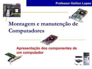 Professor Hailton Lopes




Montagem e manutenção de
Computadores

  Apresentação dos componentes de
  um computador
 