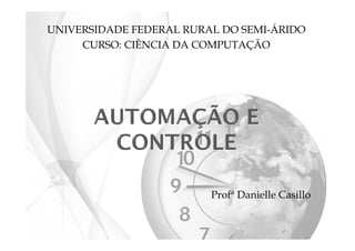 UNIVERSIDADE FEDERAL RURAL DO SEMI-ÁRIDO
CURSO: CIÊNCIA DA COMPUTAÇÃO
Profª Danielle Casillo
 