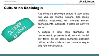 Aula 01 - Cultura e suas definições, no senso comum, na sociologia e na ...