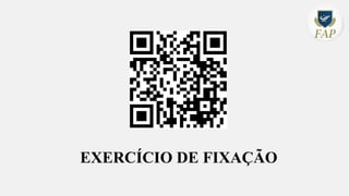 EXERCÍCIO DE FIXAÇÃO
 
