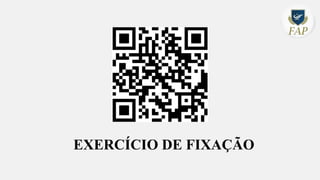 EXERCÍCIO DE FIXAÇÃO
 