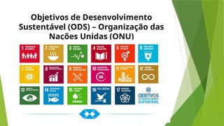 Objetivos de Desenvolvimento
Sustentável (ODS) – Organização das
Nações Unidas (ONU)
 