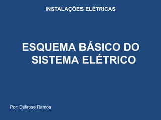 INSTALAÇÕES ELÉTRICAS
ESQUEMA BÁSICO DO
SISTEMA ELÉTRICO
Por: Delirose Ramos
 