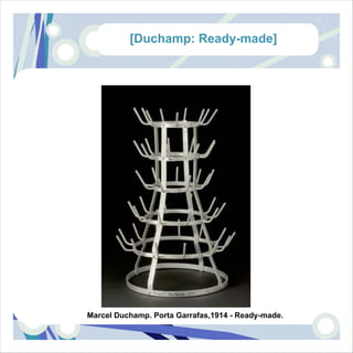 [Duchamp: Ready-made]




Marcel Duchamp. Porta Garrafas,1914 - Ready-made.
 