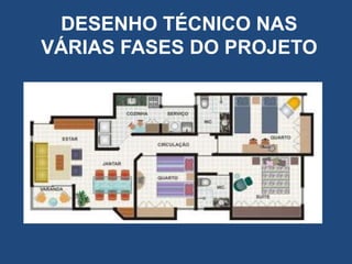 DESENHO TÉCNICO NAS
VÁRIAS FASES DO PROJETO

 