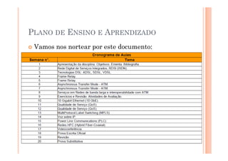 PLANO DE ENSINO E APRENDIZADO
Vamos nos nortear por este documento:
 