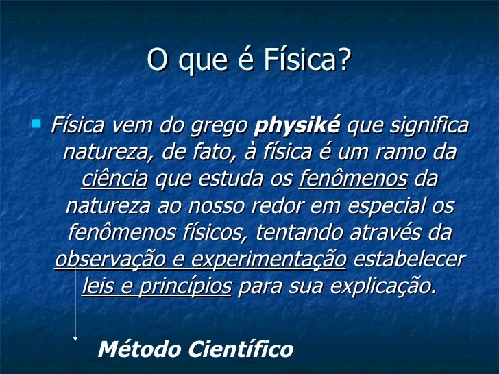 Fisica introdução Fisica introdução