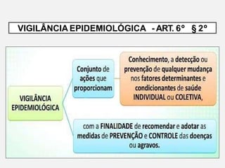 VIGILÂNCIA EPIDEMIOLÓGICA - ART. 6º § 2º
 