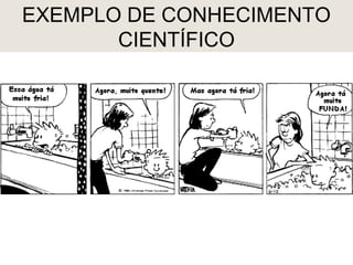 EXEMPLO DE CONHECIMENTO
       CIENTÍFICO
 