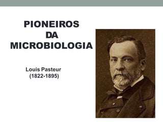 PIONEIROS
DA
MICROBIOLOGIA
Louis Pasteur
(1822-1895)
 