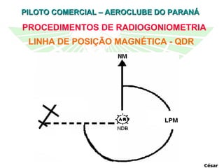 LINHA DE POSIÇÃO MAGNÉTICA - QDR PROCEDIMENTOS DE RADIOGONIOMETRIA César 