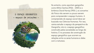 AULA 01 - O espaço geográfico E CONCEITOS GEOGRAFICOS | PDF