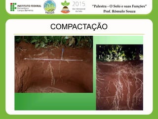 “Palestra - O Solo e suas Funções”
Prof. Rômulo Souza
COMPACTAÇÃO
 
