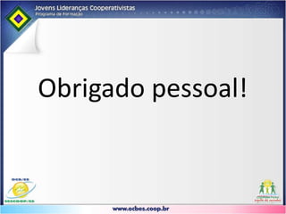 Legislação CooperativistaLei 5.764,  de 16/12/71Art. 89 - Os prejuízos verificados no decorrer do exercício serão cobertos com recursos provenientes do Fundo de Reserva e, se insuficiente este, mediante rateio, entre os associados, na razão direta dos serviços usufruídos, ressalvada a opção prevista no parágrafo único do art. 80.