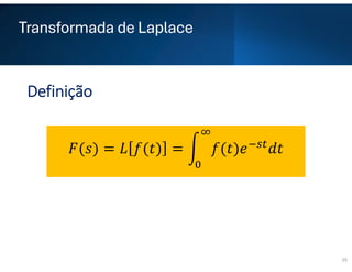 Transformada de Laplace
25
( ) = ( ) = ( )
Definição
 