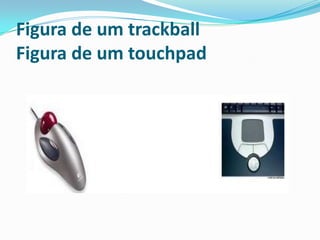 Figura de um trackball
Figura de um touchpad

 