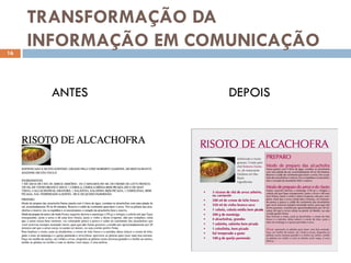 TRANSFORMAÇÃO DA
16
     INFORMAÇÃO EM COMUNICAÇÃO

       ANTES          DEPOIS
 