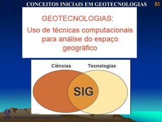 ___________________________________________________________
Laboratório de Topografia e Cartografia - CTUFES
A1
Laboratório de Topografia e Cartografia - CTUFES
CONCEITOS INICIAIS EM GEOTECNOLOGIAS
 