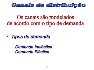 • Tipos de demanda

 – Demanda Inelástica
 – Demanda Elástica


                  72
 