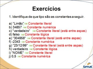 Exercícios
 