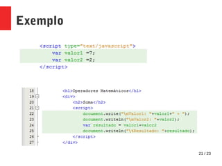21 / 23
Exemplo
 