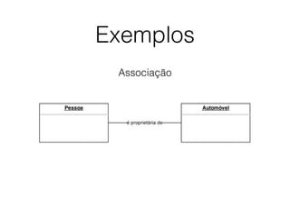 Exemplos 
Associação 
 