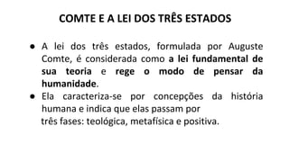 Aula 02- 2 ano - Comte e a Lei dos três Estados.pptx
