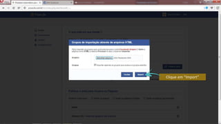 Clique em “Import”
 