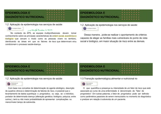 Epidemiologia Nutricional: Impacto das DCNT e Transição Alimentar no ...