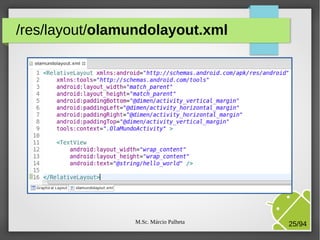 M.Sc. Márcio Palheta 25/94
/res/layout/olamundolayout.xml
 