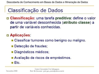Novembro/2008 Centro Universitário Uni-Anhanguera Prof. Ms Giovanni - prof_gio_castro@yahoo.com.br 