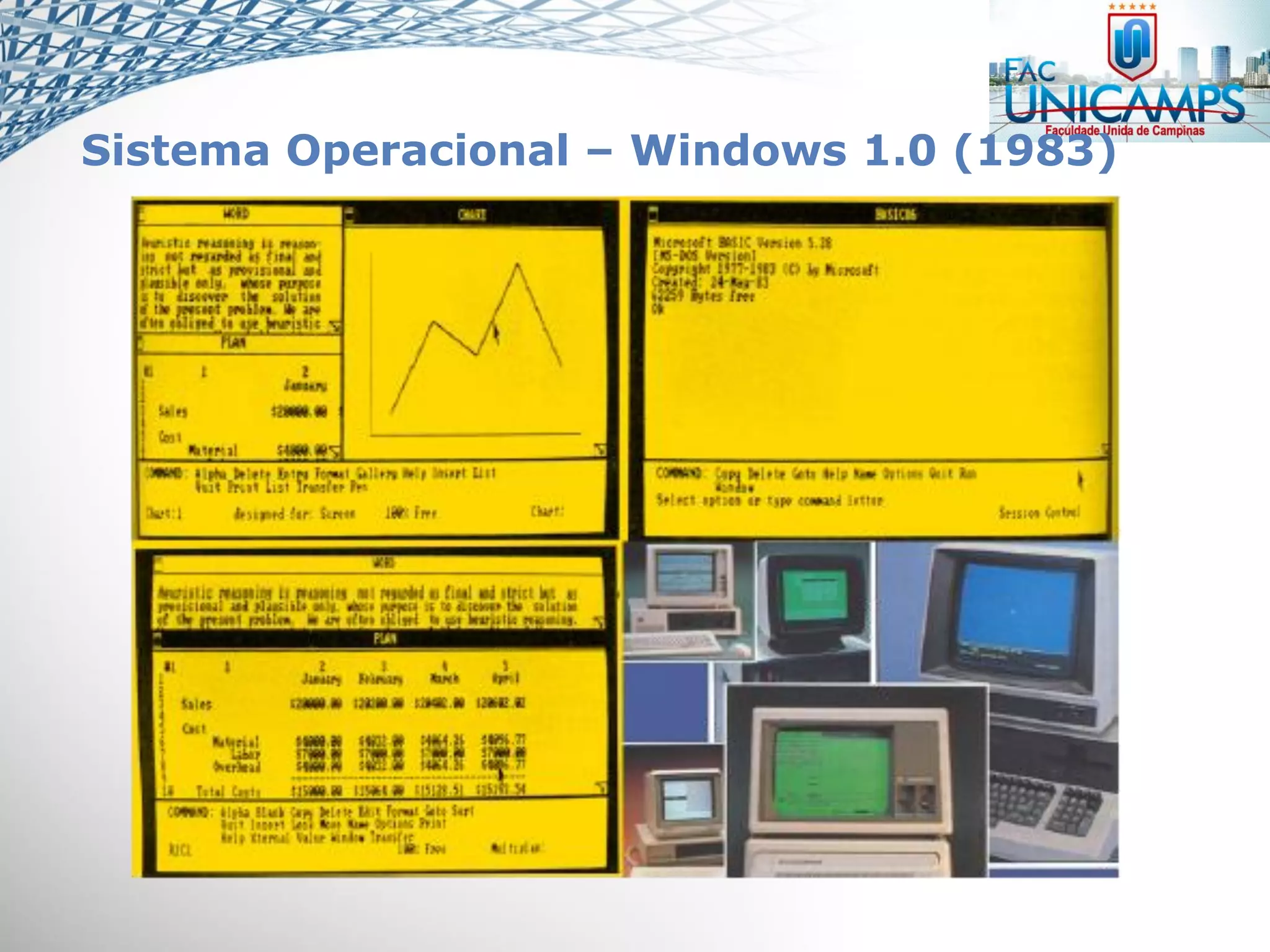 Sistema Operacional – Windows 1.0 (1983)
 