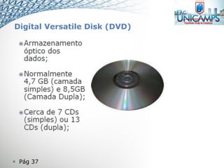  Pág 37
Digital Versatile Disk (DVD)
 