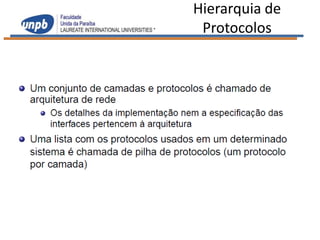 Hierarquia de
 Protocolos
 