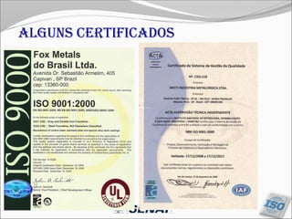 Alguns certificados
 