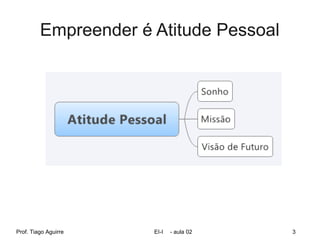 Empreender é Atitude Pessoal




Prof. Tiago Aguirre   EI-I   - aula 02   3
 