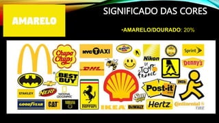 SIGNIFICADO DAS CORES
•AMARELO/DOURADO: 20%
 