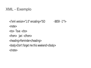 XML - Exemplo

 