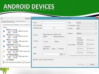 ANDROID DEVICES 
7 
 