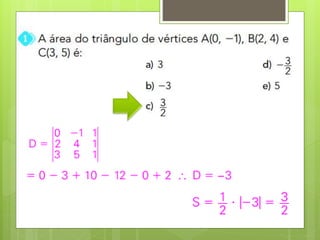 Geometria Analítica - Área do triângulo - Circunferência