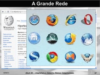 10/03/11 AULA 02 -  Arquitetura e Conceitos Básicos Computacionais   