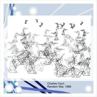 Charles Csuri ,
Random War, 1968
 