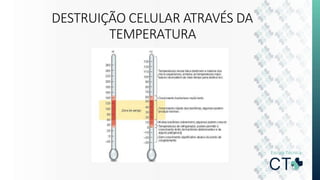 DESTRUIÇÃO CELULAR ATRAVÉS DA
TEMPERATURA
 