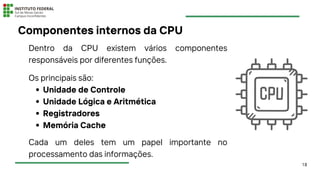 Funcionamento Básico da CPU: Estrutura, Ciclo e Tecnologias | PDF