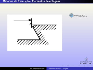 ´              ¸˜
Metodos de Execucao - Elementos de cotagem




                   eek.up@hotmail.com            ´
                                        Desenho Tecnico - Cotagem
 
