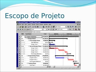 Escopo de Projeto
 