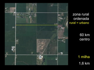zona rural
  ordenada
rural = urbano


       60 km
       centro



      1 milha
      1,6 km
 