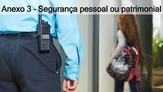 Anexo 3 – Segurança pessoal ou patrimonial
 