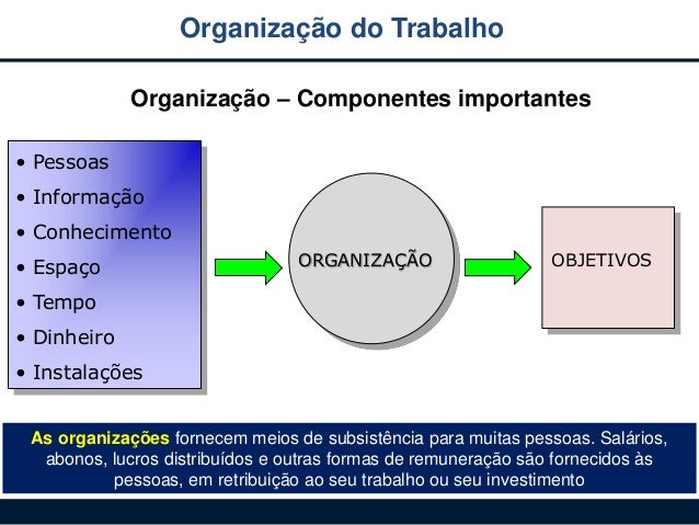 Organização do trabalho